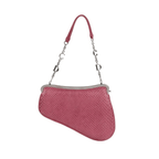 Dior Saddle Python-Embossed Leather and Suede Trim