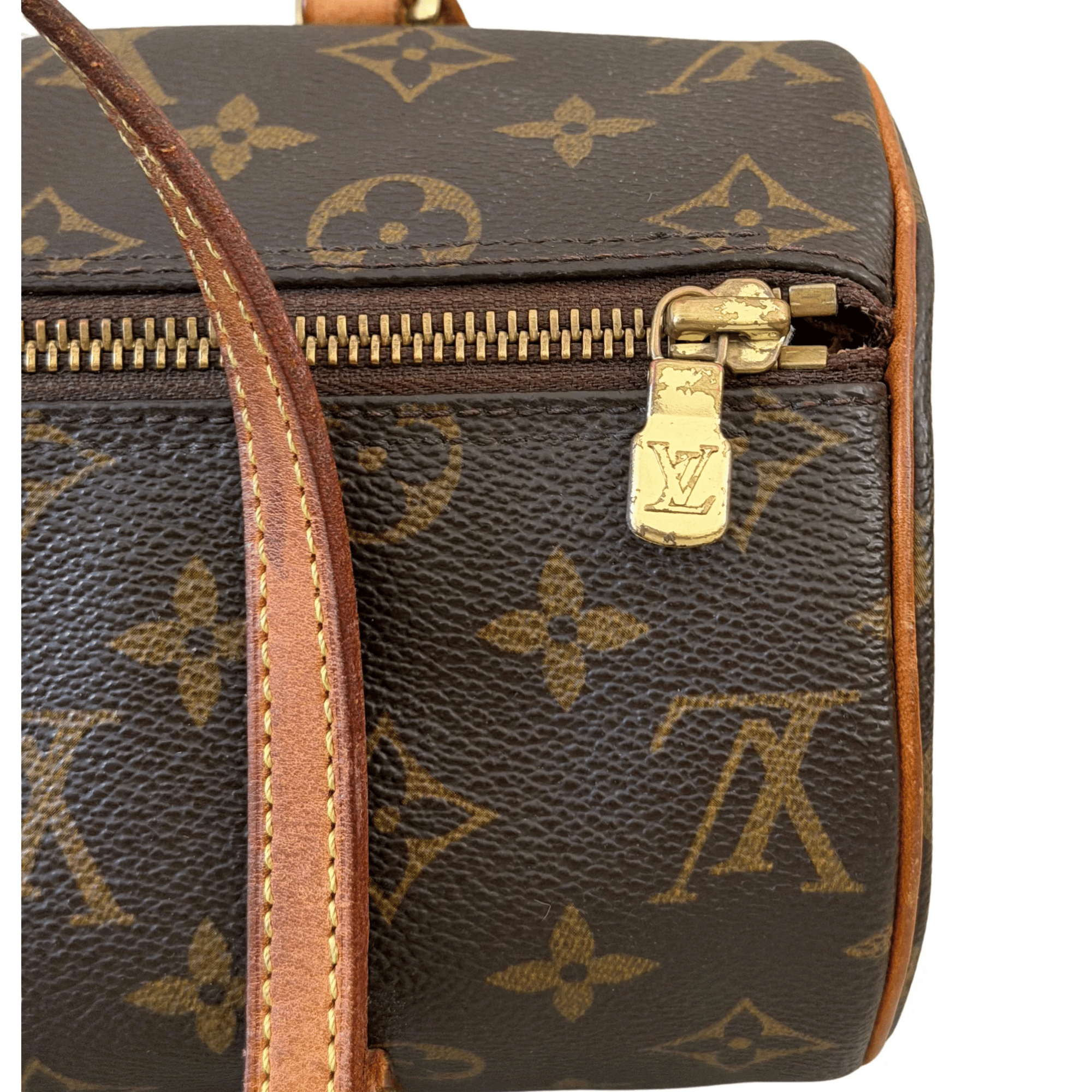Louis Vuitton Papillon Monogram Coated Canvas and Vachetta Leather
