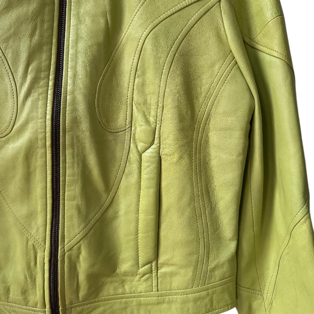 Lime Leather Jacket