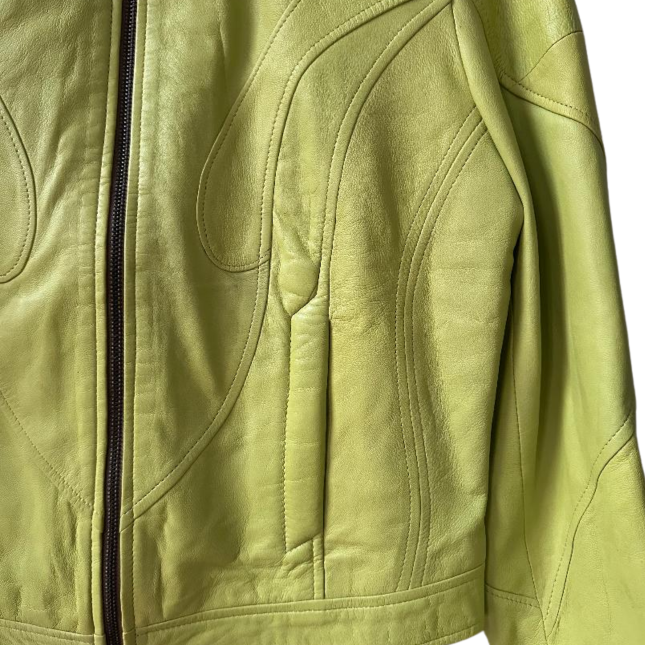 Lime Leather Jacket