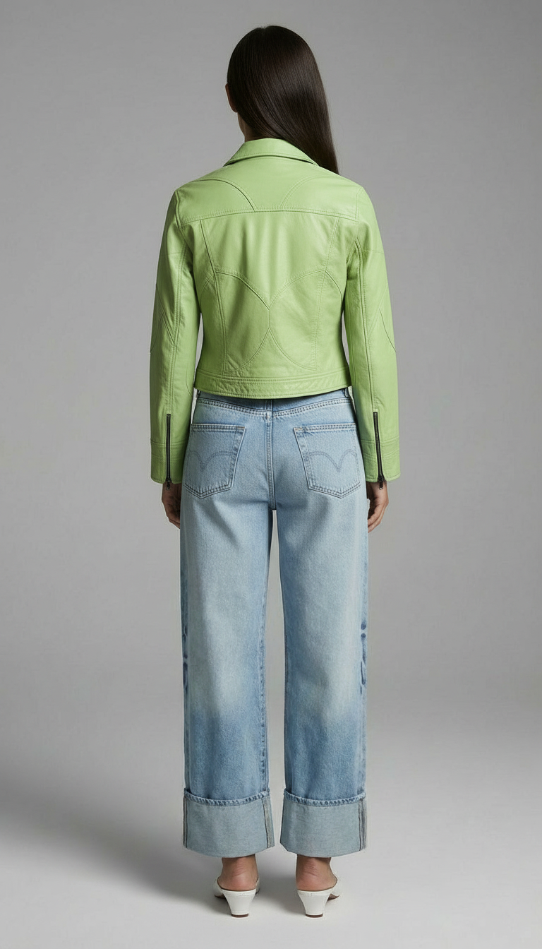 Lime Leather Jacket