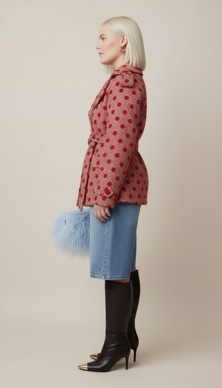 Red Polka Dot Trench Coat