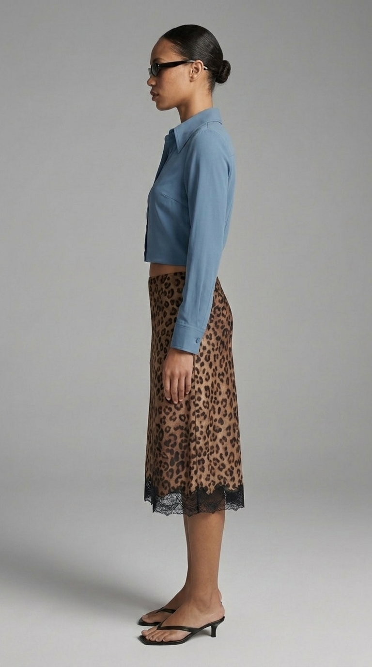 Azure Silk Button-Down