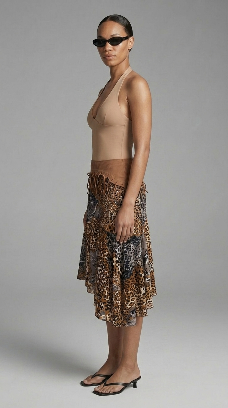 Leopard Midi Skirt