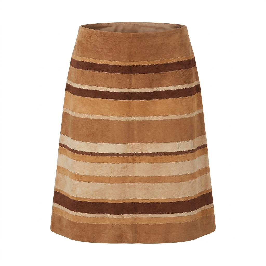 Escada Suede Striped Skirt