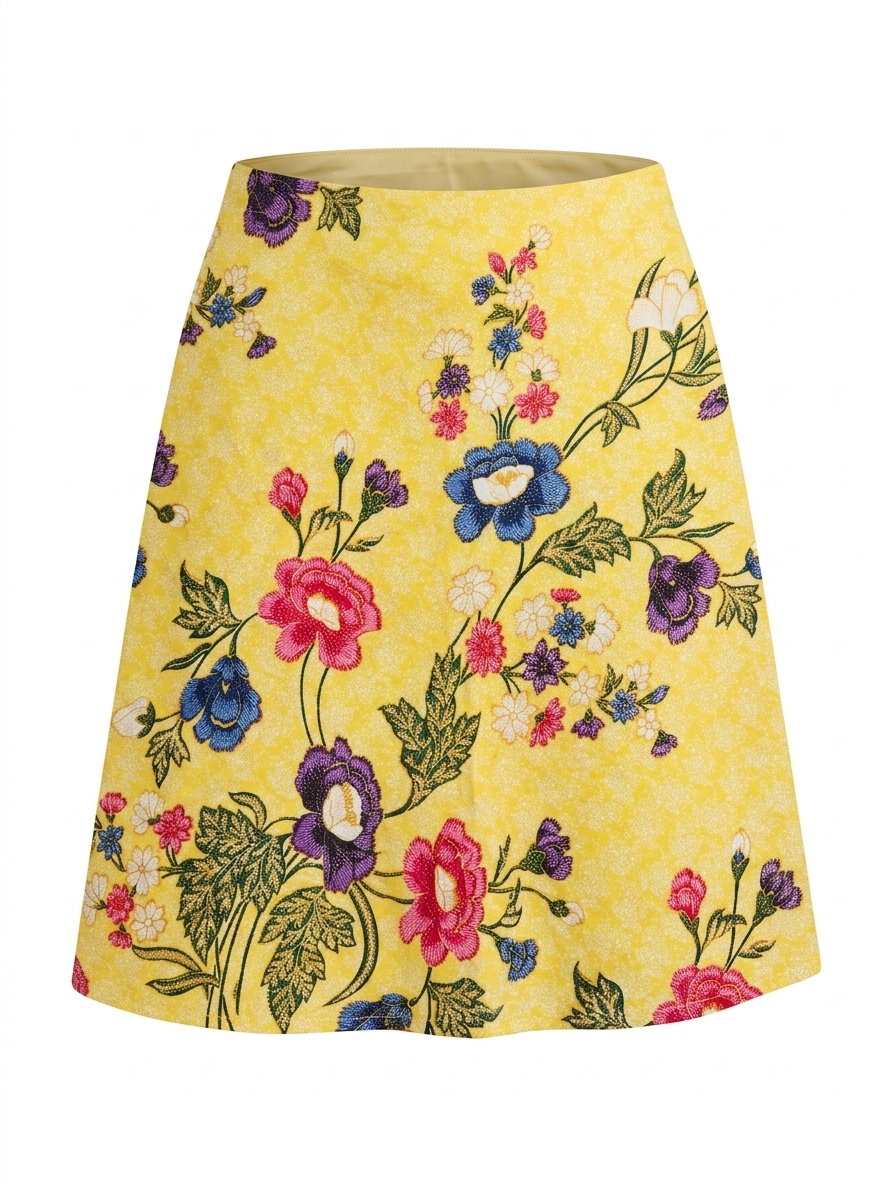 Floral Embellished Midi Skirt