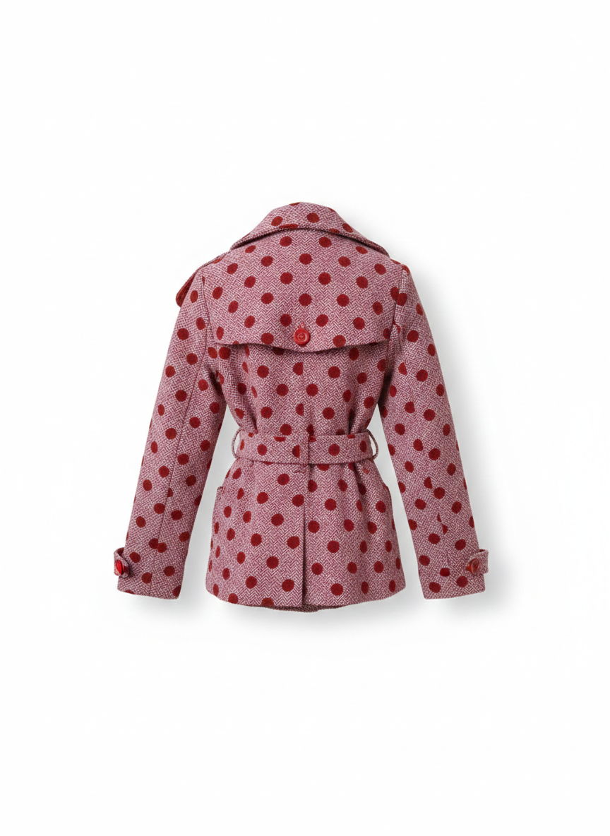 Red Polka Dot Trench Coat