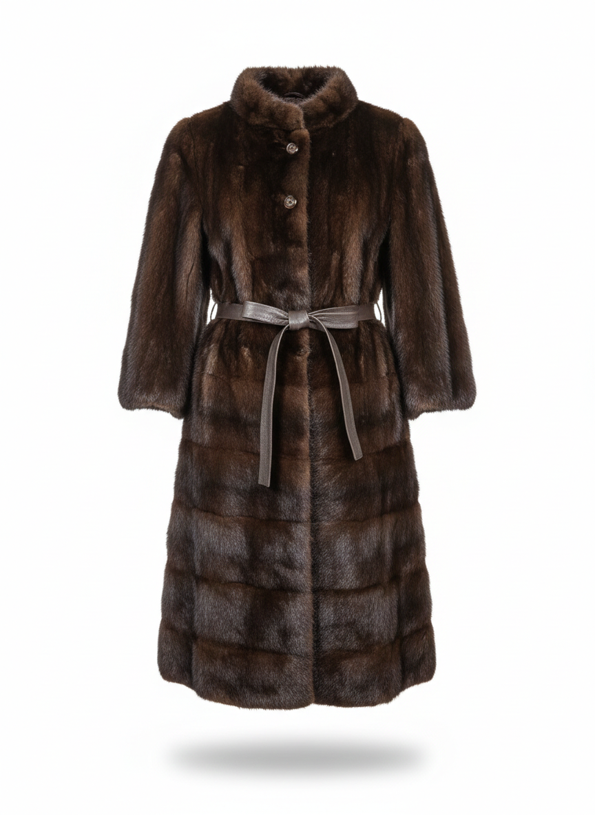 Vintage Brown Mink Fur Coat