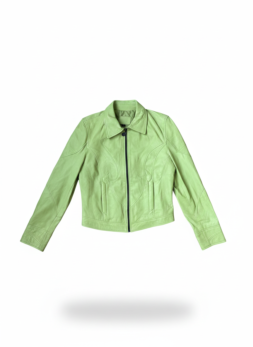 Lime Leather Jacket