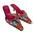 Embellished Floral Mules