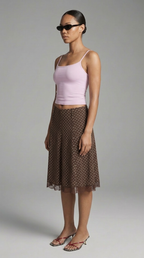 Polka Dot Lace Skirt