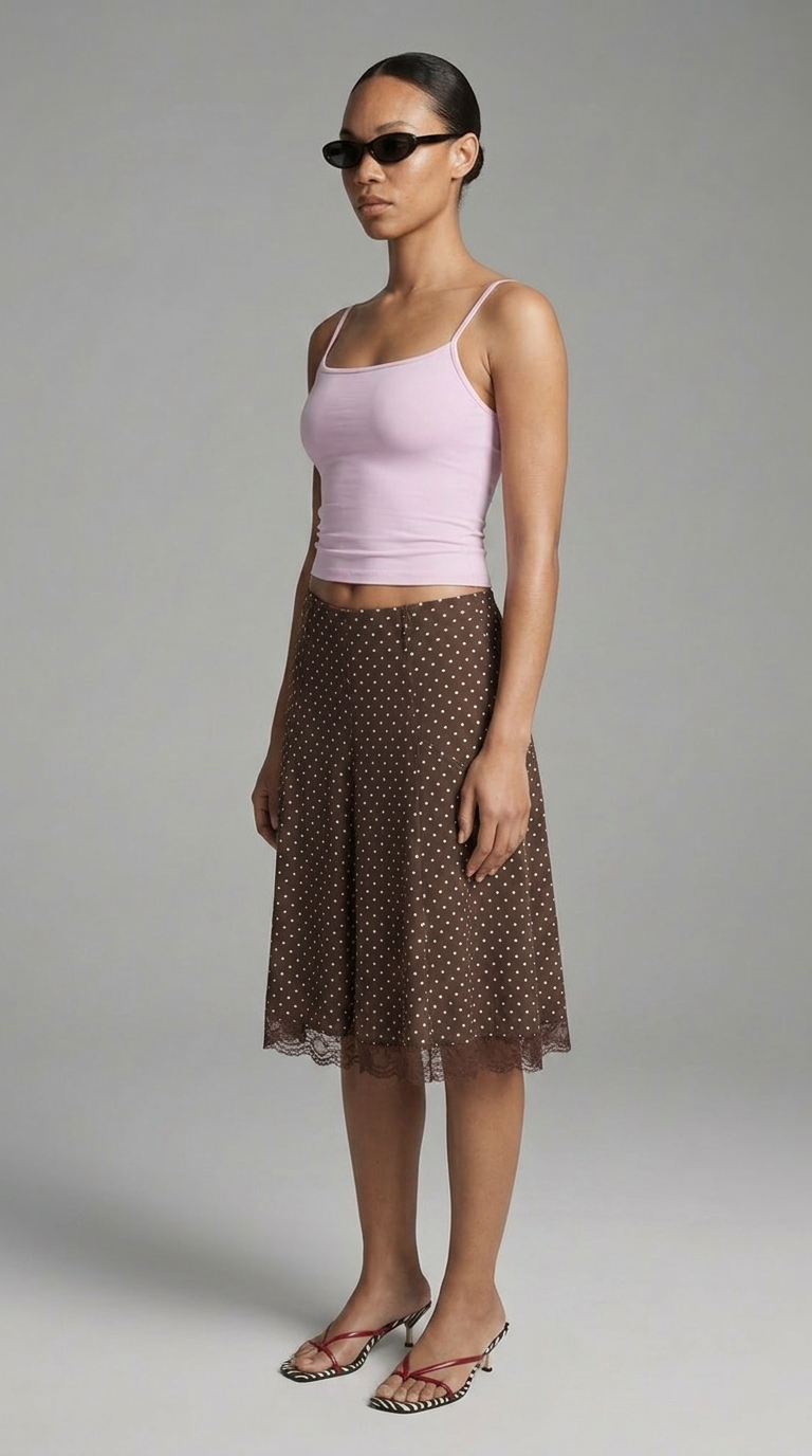 Polka Dot Lace Skirt