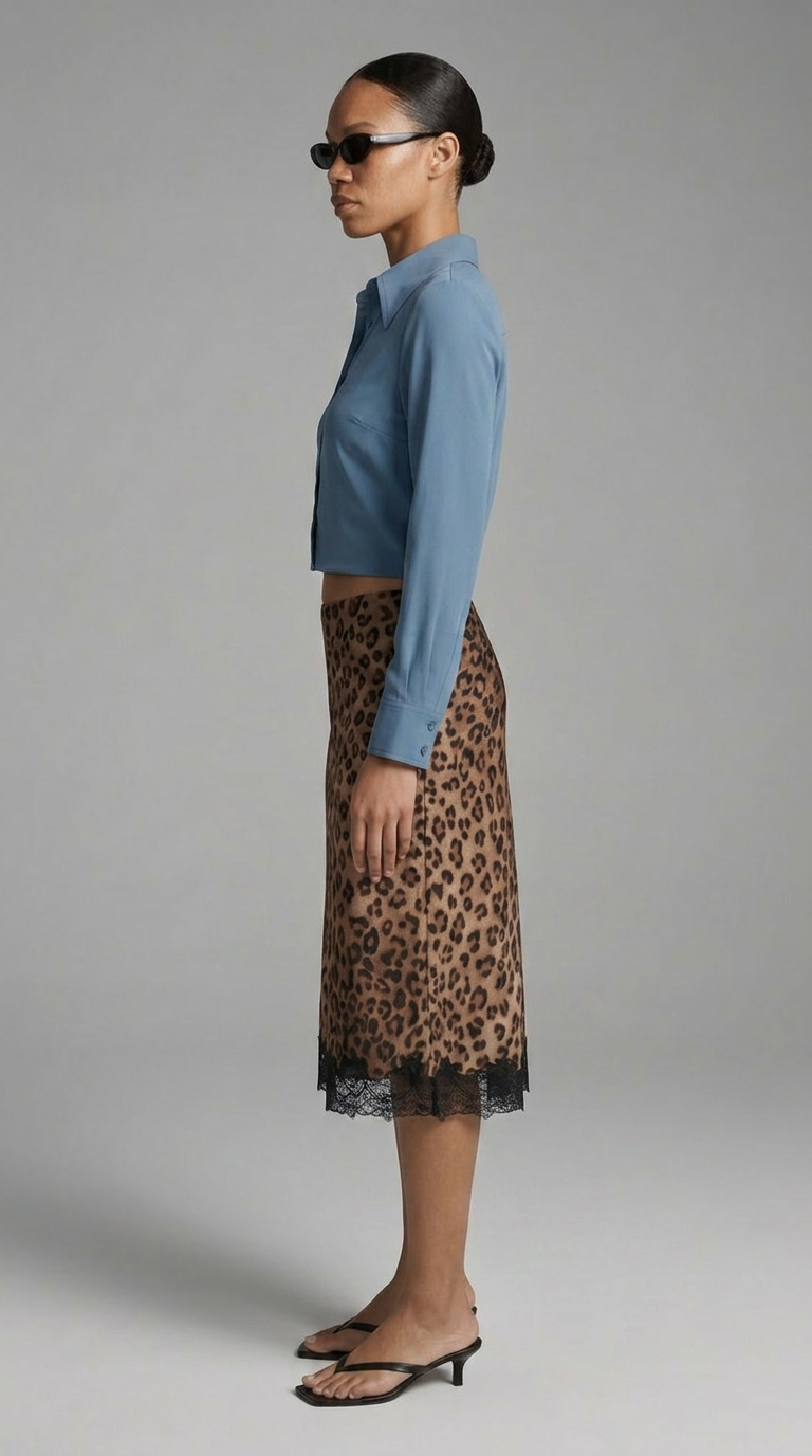 Azure Silk Button-Down