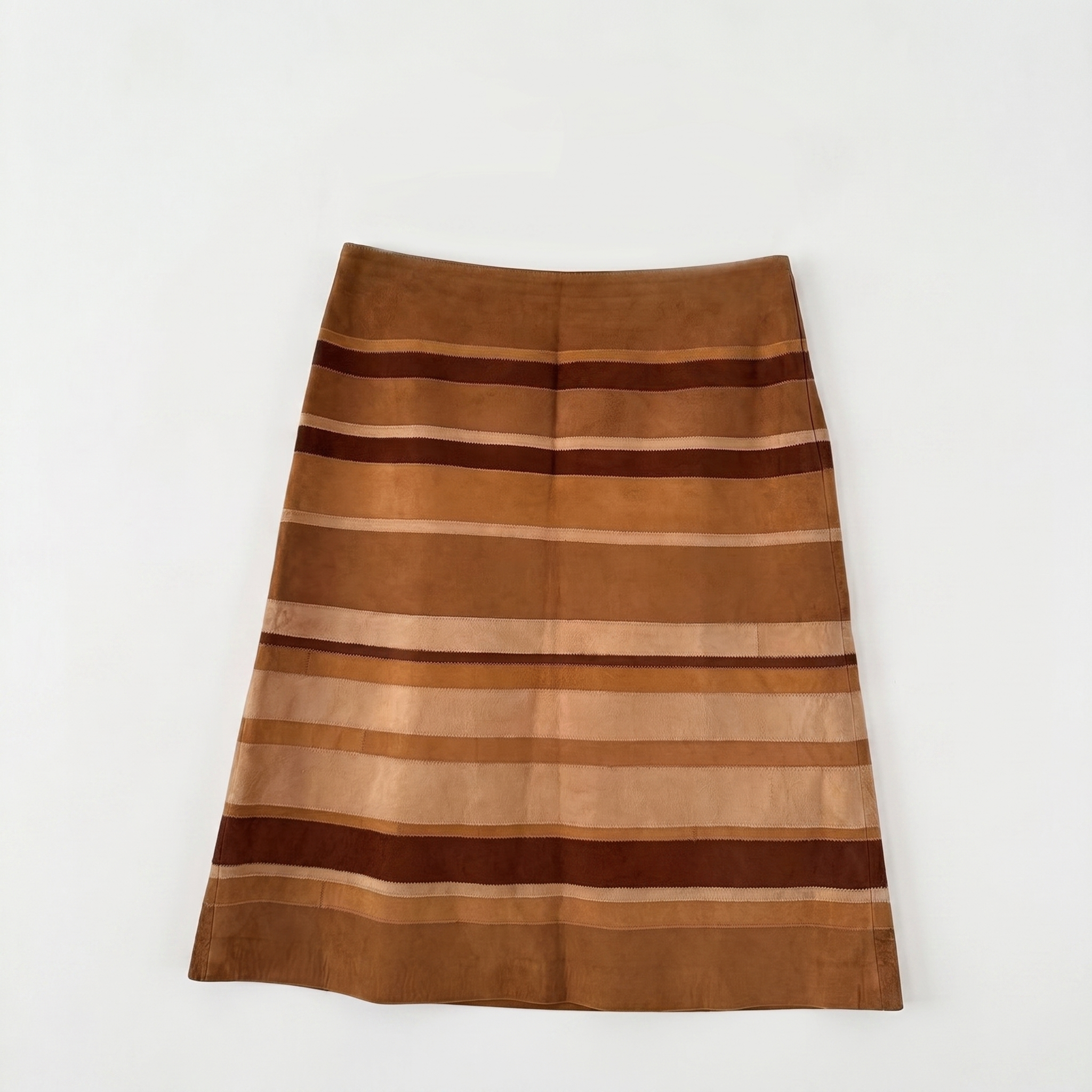 Escada Suede Striped Skirt