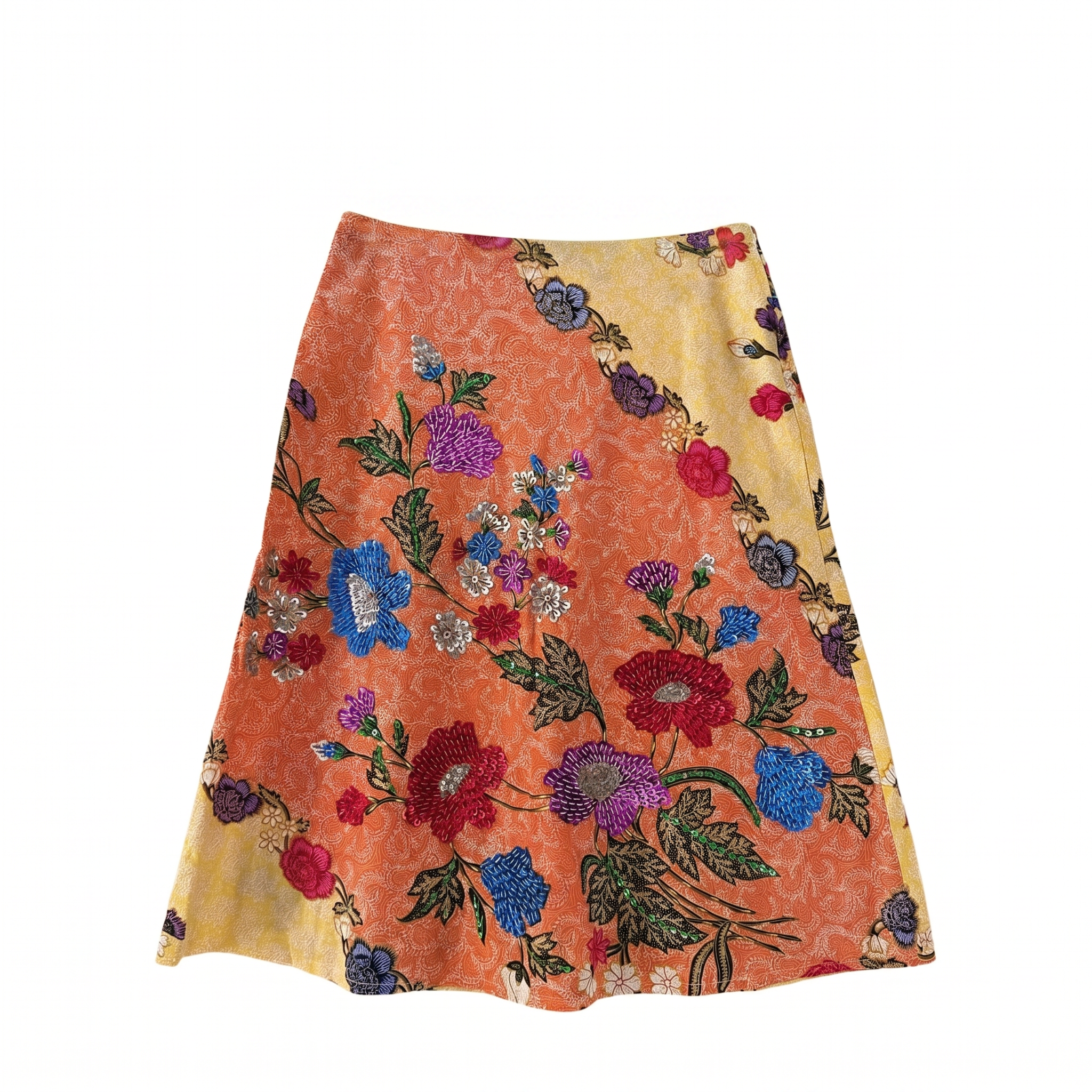 Floral Embellished Midi Skirt