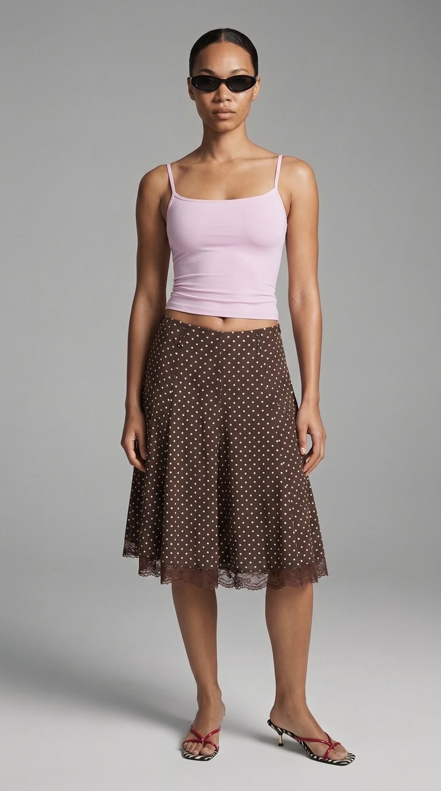 Polka Dot Lace Skirt