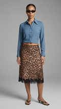 Azure Silk Button-Down