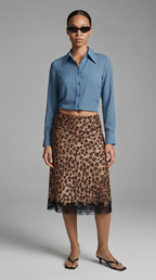 Azure Silk Button-Down